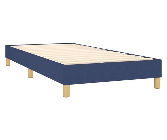 Боксспринг легло с матрак, синьо, 100x200 см, текстил
