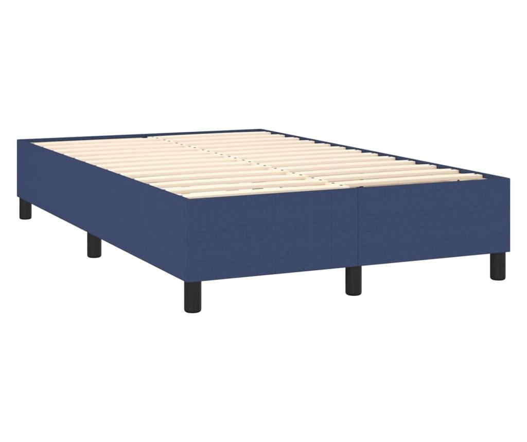 Боксспринг легло с матрак, синьо, 120x200 см, текстил - 4