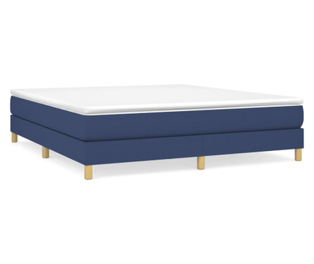 Okvir za krevet s oprugama plavi 160x200 cm od tkanine