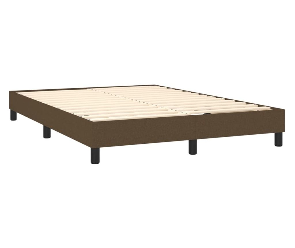 Boxspringová postel s matrací, tmavě hnědá, 140x200 cm, textil - 4