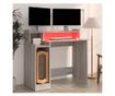 Γραφείο με Φώτα LED, Sonoma Grey, 97x90x45 cm, Επεξεργασμένη Ξυλεία thumbnail 4