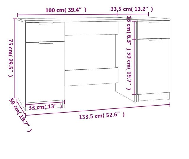 Pisarna s stransko omaro, bela, obdelano les.
