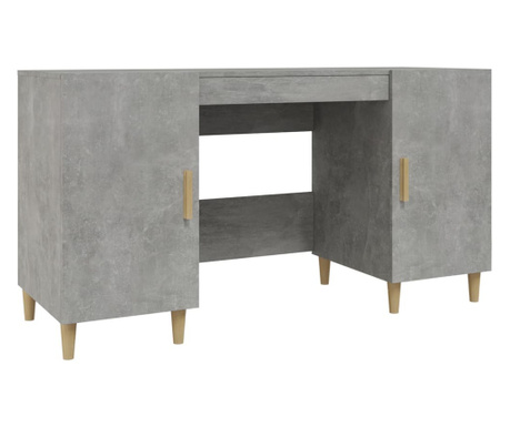 betonszürke szerelt fa íróasztal 140 x 50 x 75 cm