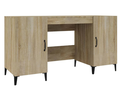 sonoma-tölgyszínű szerelt fa íróasztal 140 x 50 x 75 cm