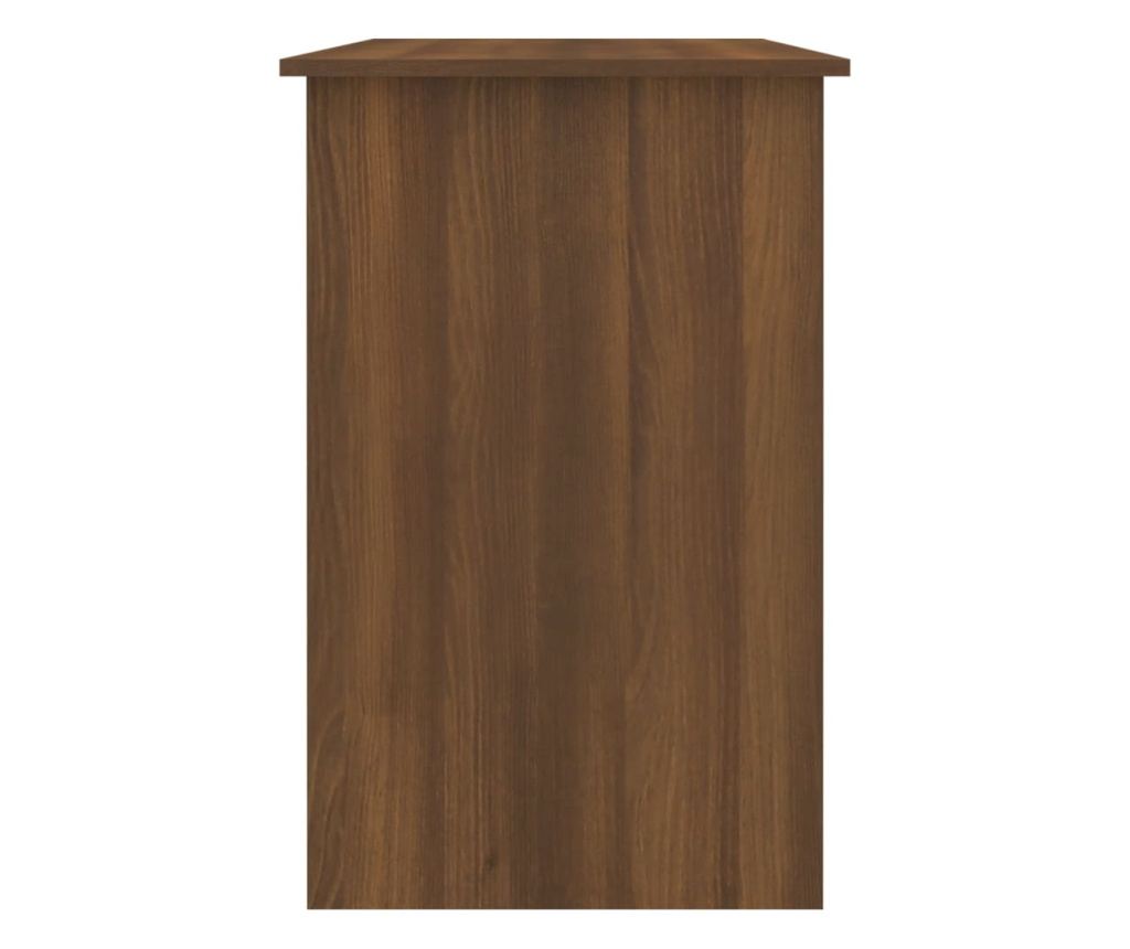 Γραφείο, καφέ δρυς, 100x50x76 εκ., επεξεργασμένη ξυλεία - 8