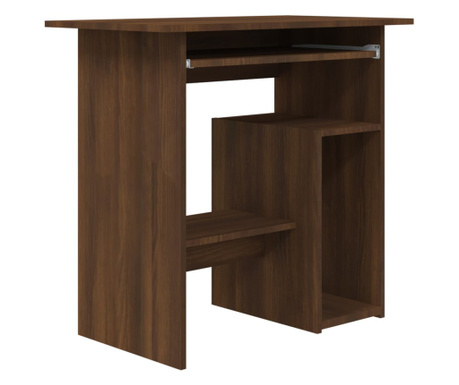 barna tölgy színű szerelt fa íróasztal 80 x 45 x 74 cm