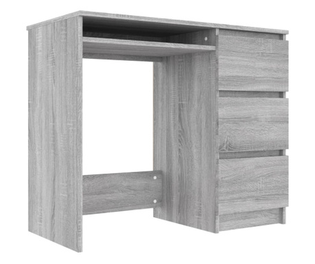 szürke sonoma színű szerelt fa íróasztal 90x45x76 cm