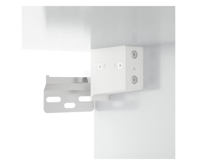 Set TV omare, 7 delov, bel visok sijaj, obdelano les.