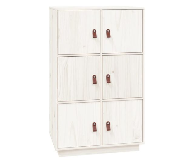 Visok omar, bel, 67x40x108,5 cm, masivno borovo leso