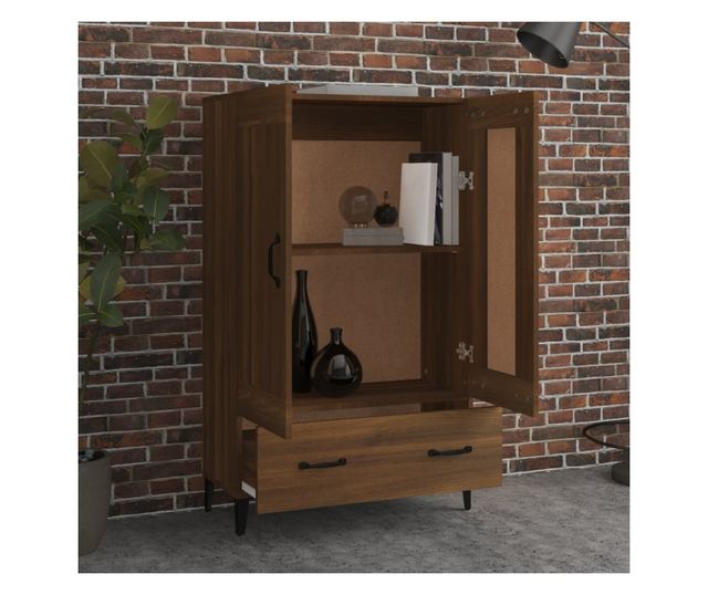 Visoka omara, rjava hrast, 70x31x115 cm, kompozitno leso