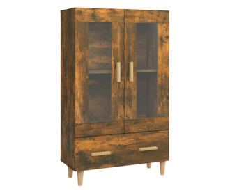 füstös tölgy színű szerelt fa magasszekrény 70 x 31 x 115 cm