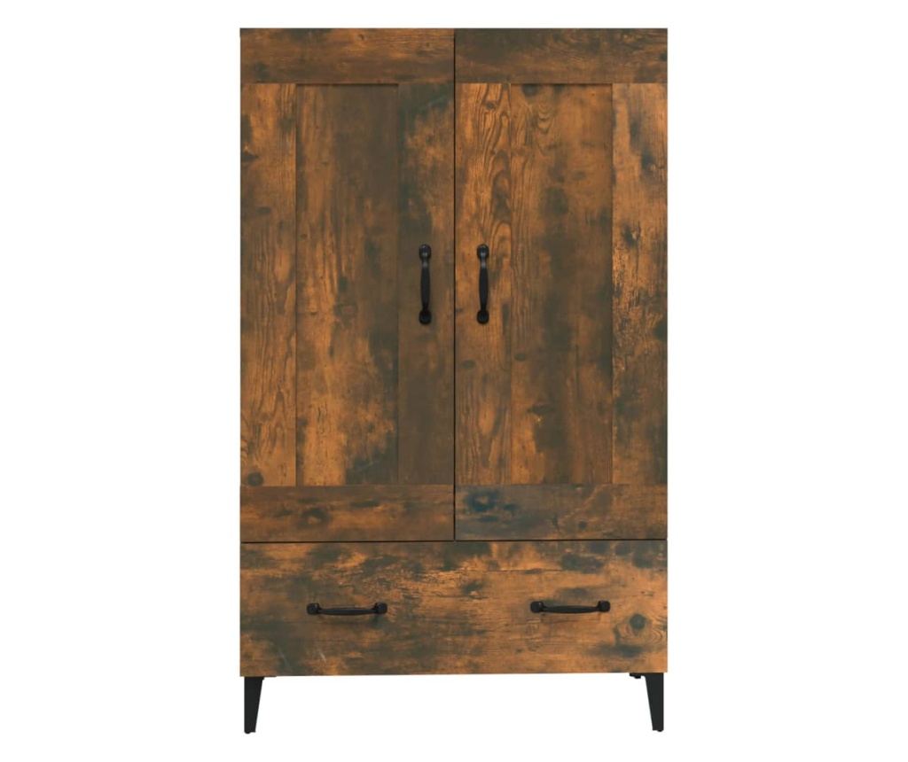 füstös tölgy színű szerelt fa magasszekrény 70 x 31 x 115 cm - 10