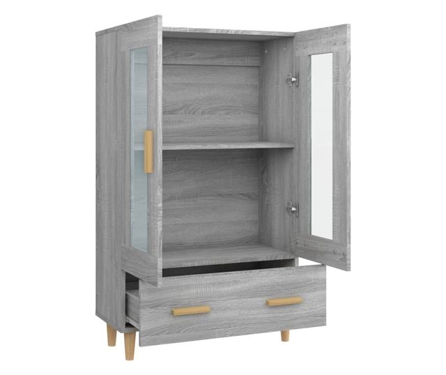 Dulap înalt, gri sonoma, 70x31x115 cm, lemn compozit