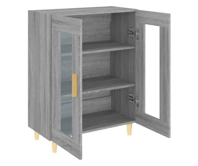 Komoda, siva sonoma, 69,5x34x90 cm, obrađeno drvo