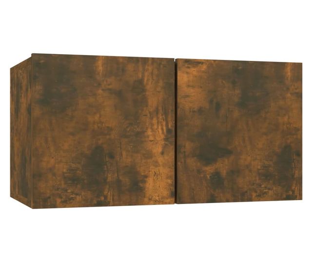 Set dulapuri TV, 7 piese, stejar fumuriu, lemn prelucrat