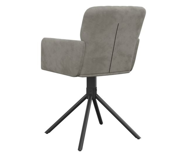 Kuhinjski vrtljivi stoli, 2 kosa, svetlo sivi, žamet