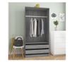 Гардероб, сив сонома, 100x50x200 см, инженерно дърво thumbnail 3