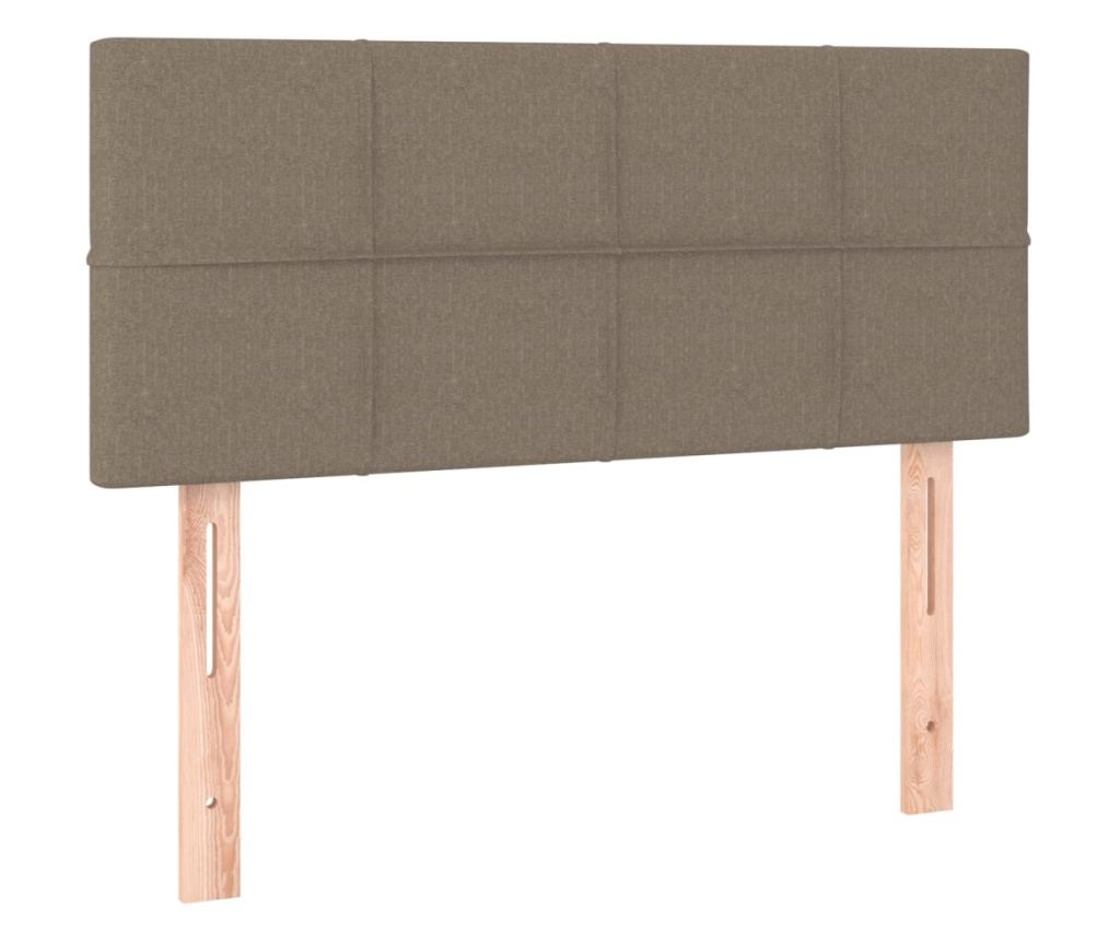 Боксспринг легло с матрак, таупе сиво, 90x190 см, текстил - 6