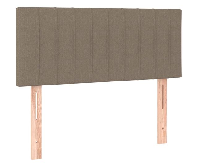 Боксспринг легло с матрак, таупе сиво, 100x200 см, текстил