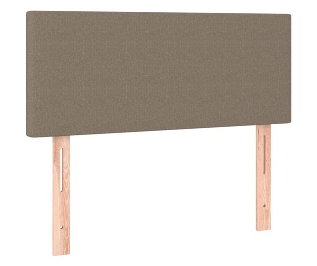 Боксспринг легло с матрак, таупе сиво, 100x200 см, текстил