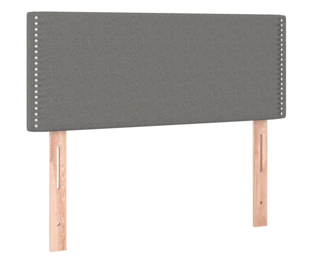 Krevet s podnicom, madracem i LED rasvjetom, tamnosivi, 80x200 cm, tekstil - 7