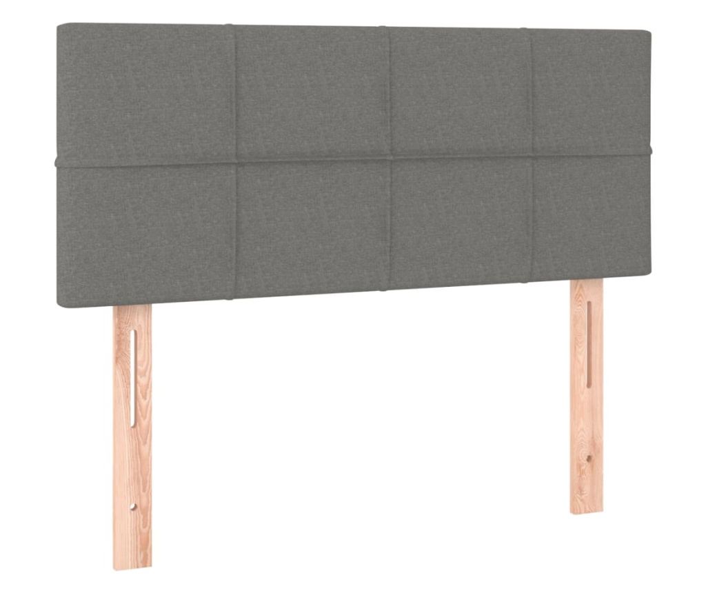 Boxspring postel s matracom, tmavosivá, 90x190 cm, zamat - 6