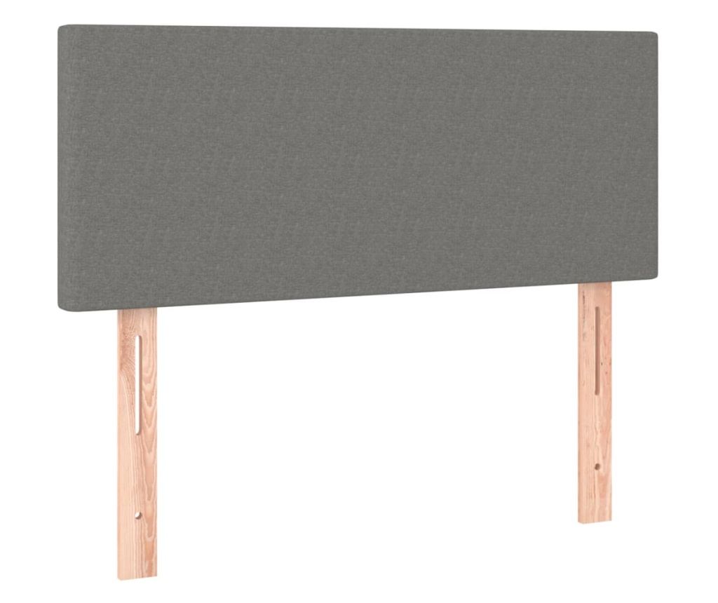Okvir za krevet s madracem i LED rasvjetom, tamnosivi, 100x200 cm, tkanina - 7