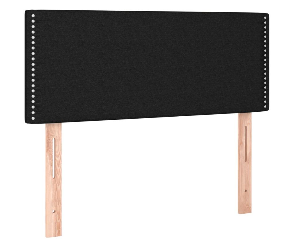 Okvir za krevet s madracem i LED rasvjetom, crni, 90x190 cm, tekstil - 7