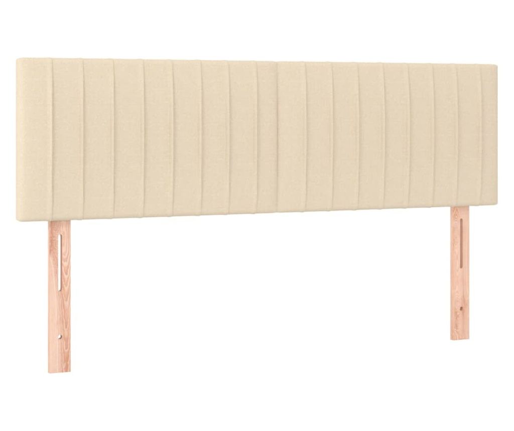 Континентално легло с матрак, крем, 140x200 см, текстилен материал - 6