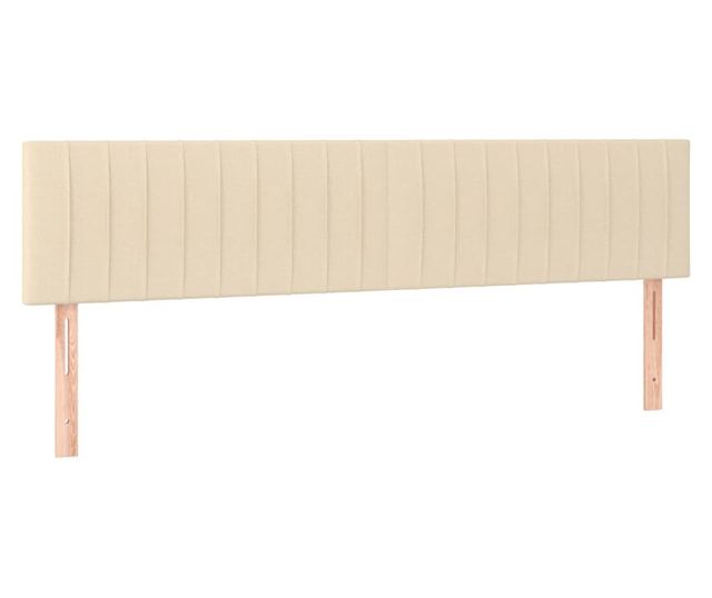 Боксспринг легло с матрак, крем, 200x200 см, текстил