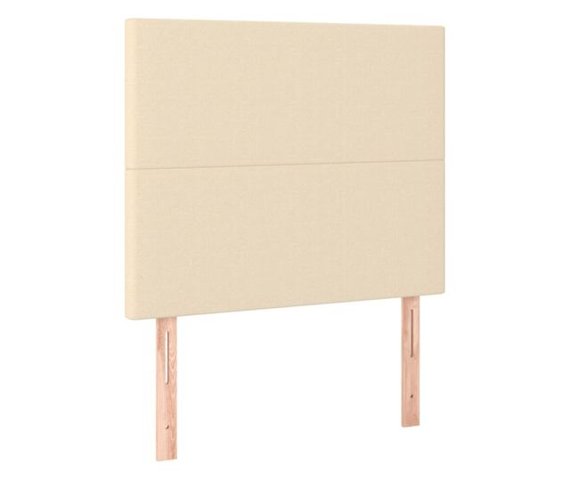 Боксспринг легло с матрак, крем, 80x200 см, текстил