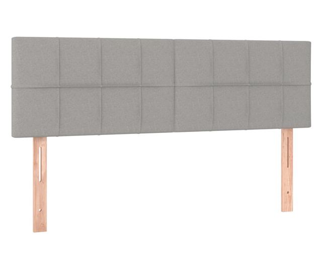 Боксспринг легло, светло сиво, 140x200 см, текстил