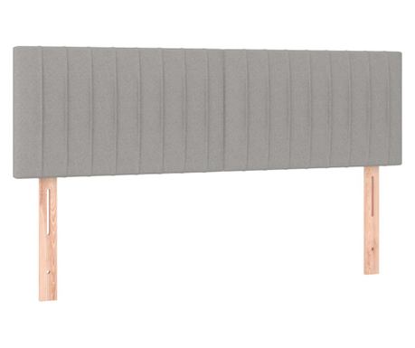 Bed Headboards, 2 pcs, Light Gray, 72x5x78/88 cm, Fabric