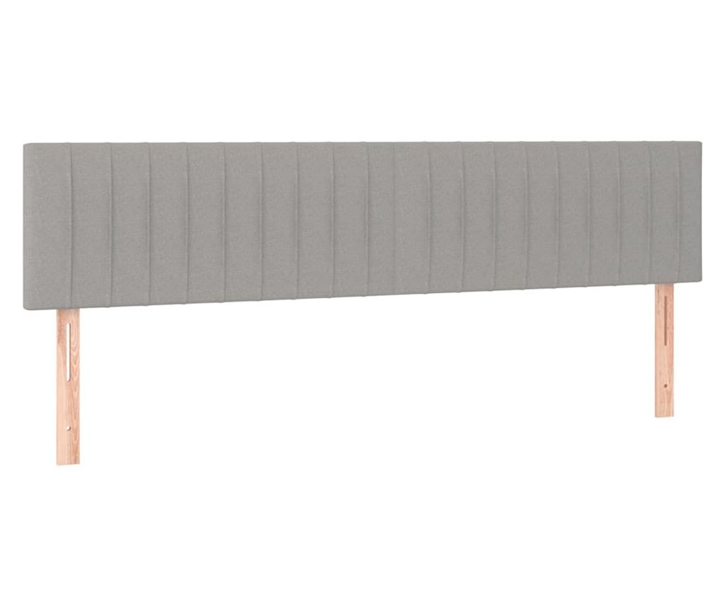 Okvir za krevet s madracem i LED rasvjetom, svijetlosiva, 180x200 cm, tekstil - 7