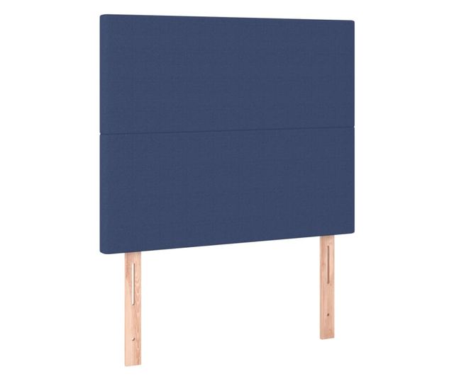 Боксспринг легло с матрак, синьо, 90x190 см, текстил