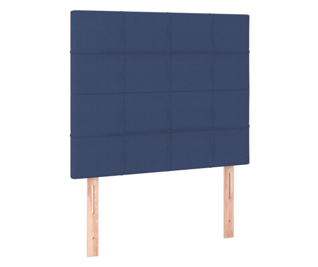 Боксспринг легло с матрак, синьо, 120x200 см, текстил - 5