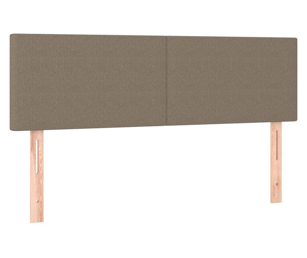 Okvir za krevet s madracem i LED rasvjetom, sivo-smeđi, 140x200 cm, tekstil - 7