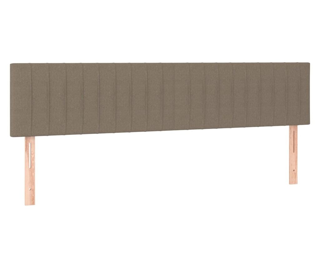 Boxspring postelja z vzmetnico, taupe siva, 160x200 cm tekstilni material - 6