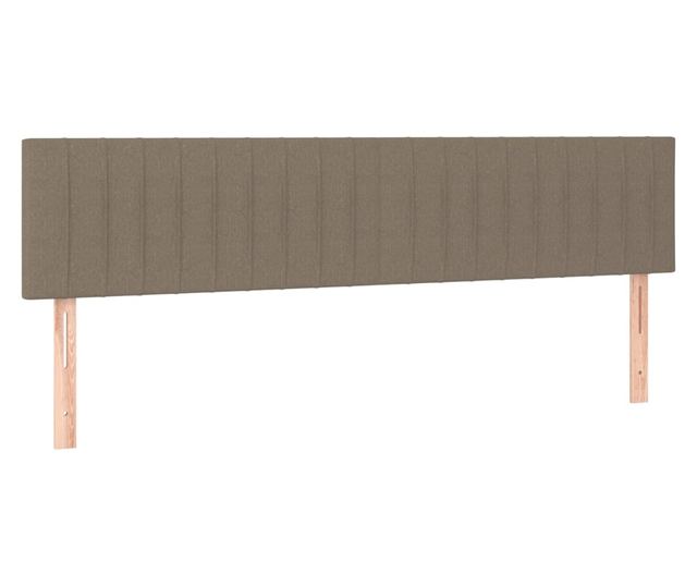 Боксспринг легло с матрак, таупе сиво, 160x200 см текстил