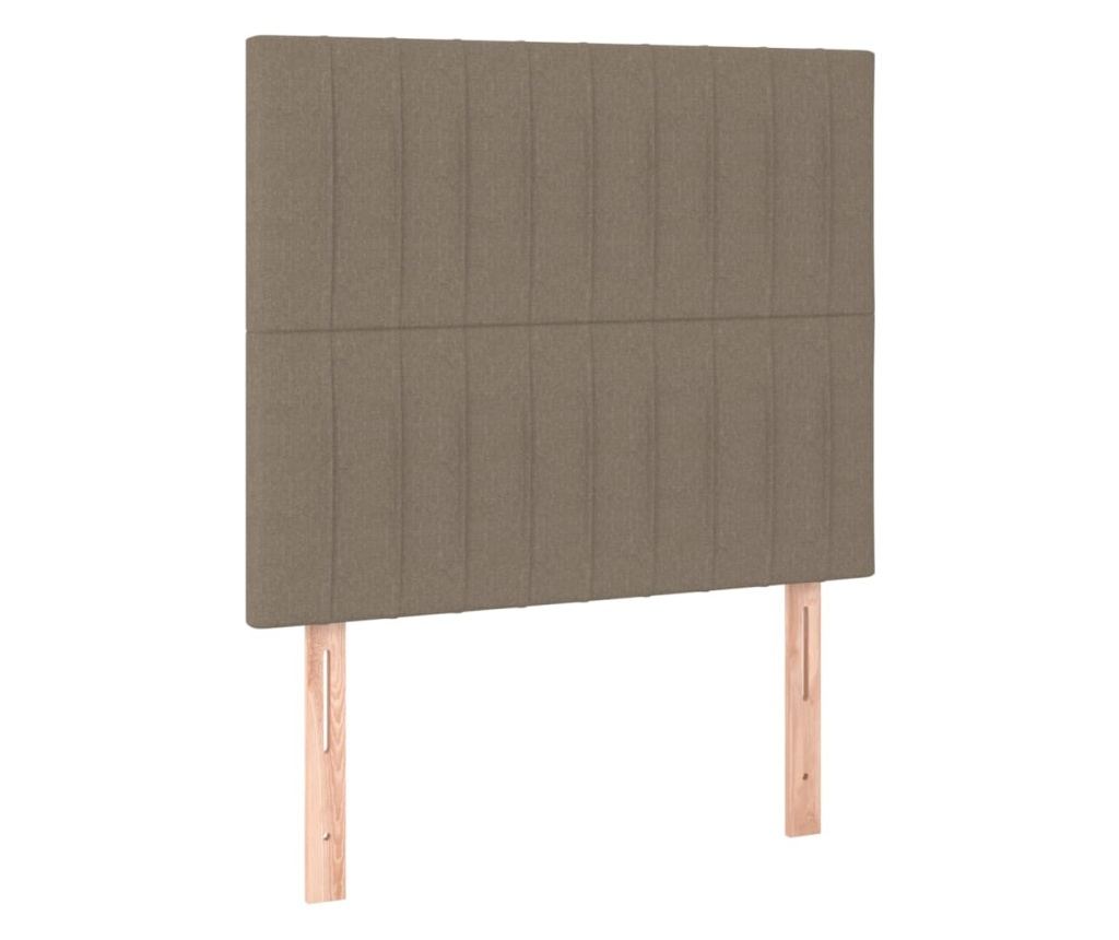 Боксспринг легло с матрак, таупе сиво, 100x200 см, текстил - 6