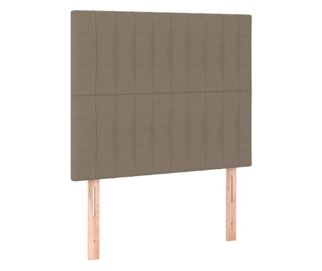 Боксспринг легло с матрак, таупе сиво, 100x200 см, текстил