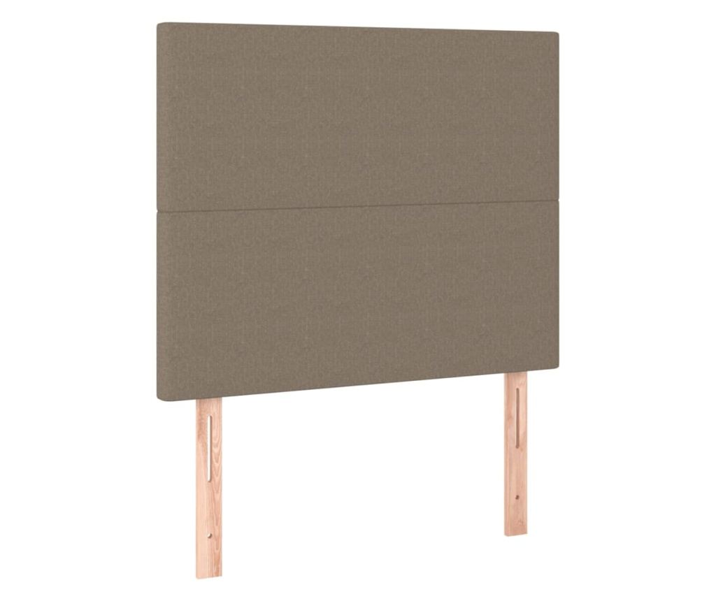 Боксспринг легло с матрак, таупе сиво, 100x200 см, текстил - 5