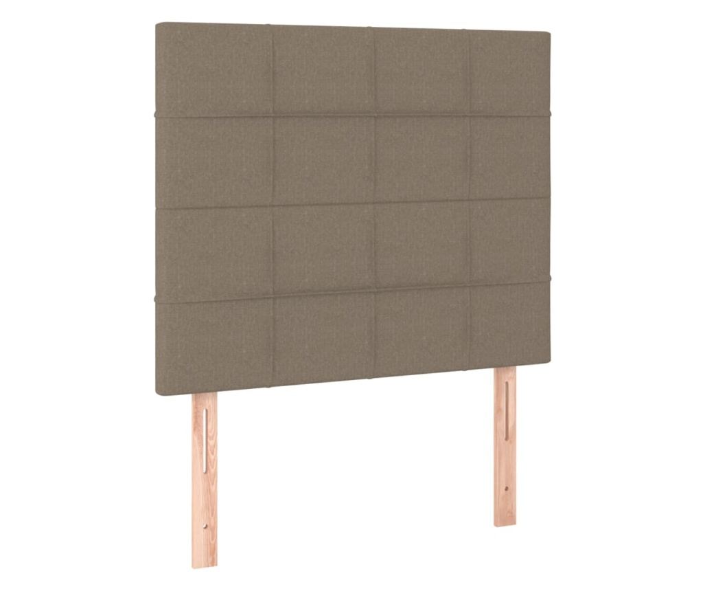 Боксспринг легло с матрак, таупе сиво, 90x200 см, текстил - 6