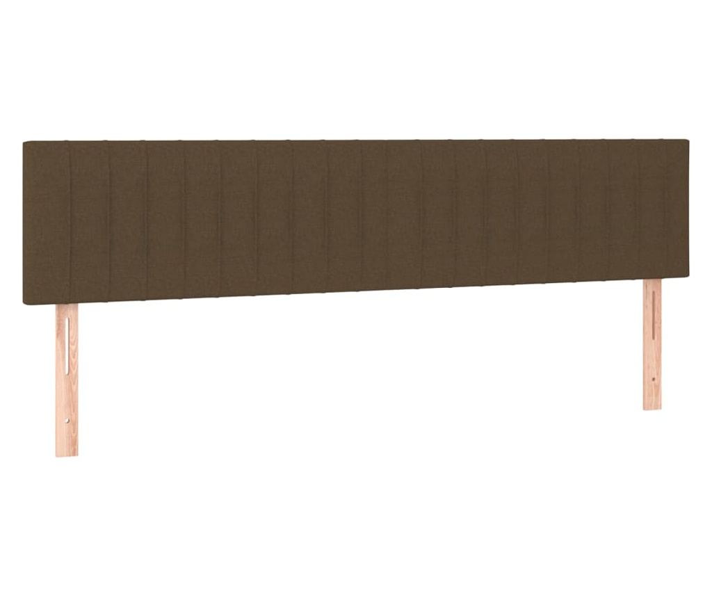 Боксспринг легло с матрак, тъмнокафяво, 160x200 см, текстил - 6