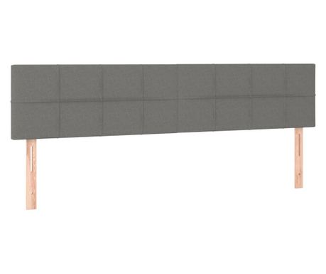 Posteljno vzglavje 2 kosa temno siv 80x5x78/88 cm blago