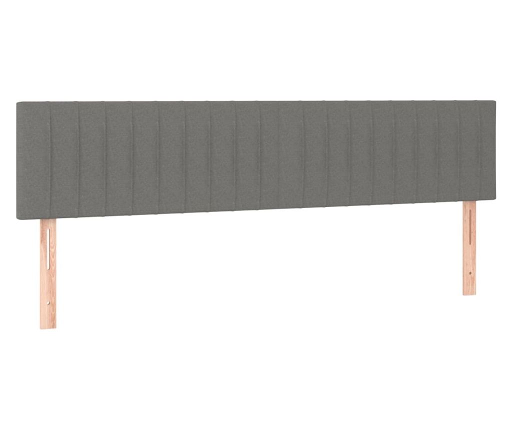 Boxspring krevet s madracem, tamnosiva, 180x200 cm, tekstil - 6