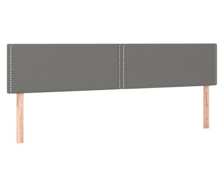 Posteljno vzglavje 2 kosa temno siv 80x5x78/88 cm blago