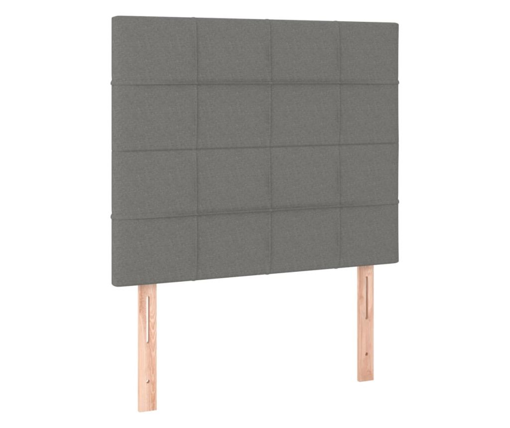 Okvir za krevet s madracem i LED rasvjetom, tamnosivi, 90x190 cm, tekstil - 7