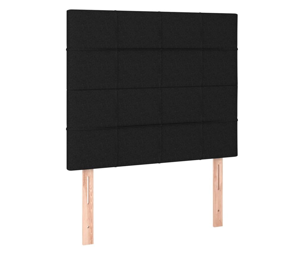 Okvir za krevet s madracem i LED rasvjetom, crni, 80x200 cm, tekstil - 7