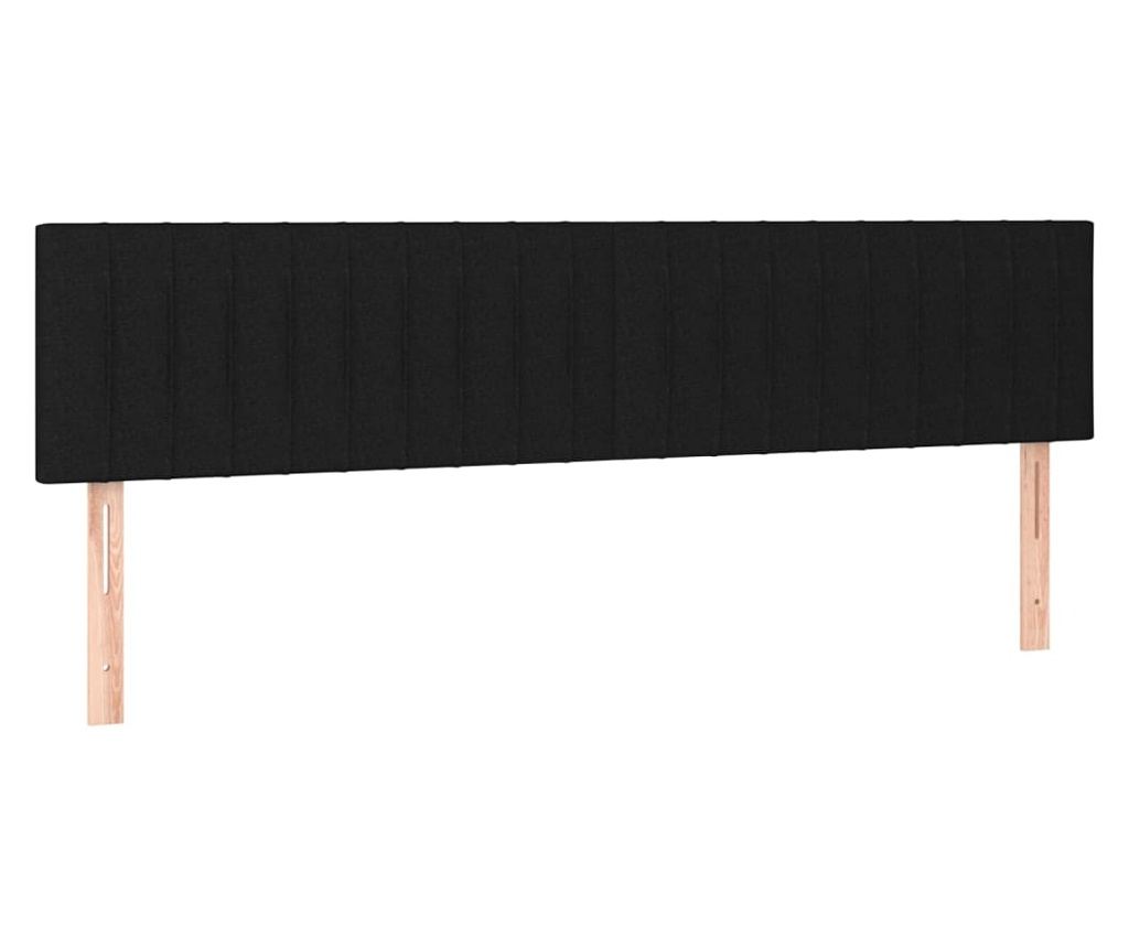 Box spring postel s matrací černá 200x200 cm textil - 6